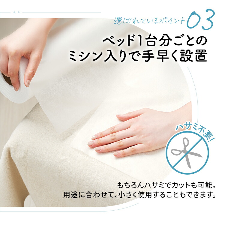 楽天市場】ペーパーシーツ 防水 ホワイト 4本セット 幅80×長さ190cm×50