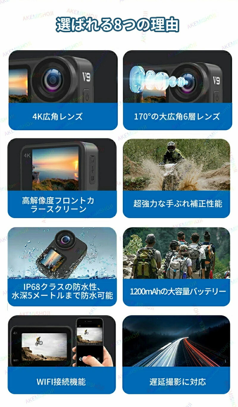楽天市場】アクションカメラ スポーツカメラ 本機防水 水中カメラ