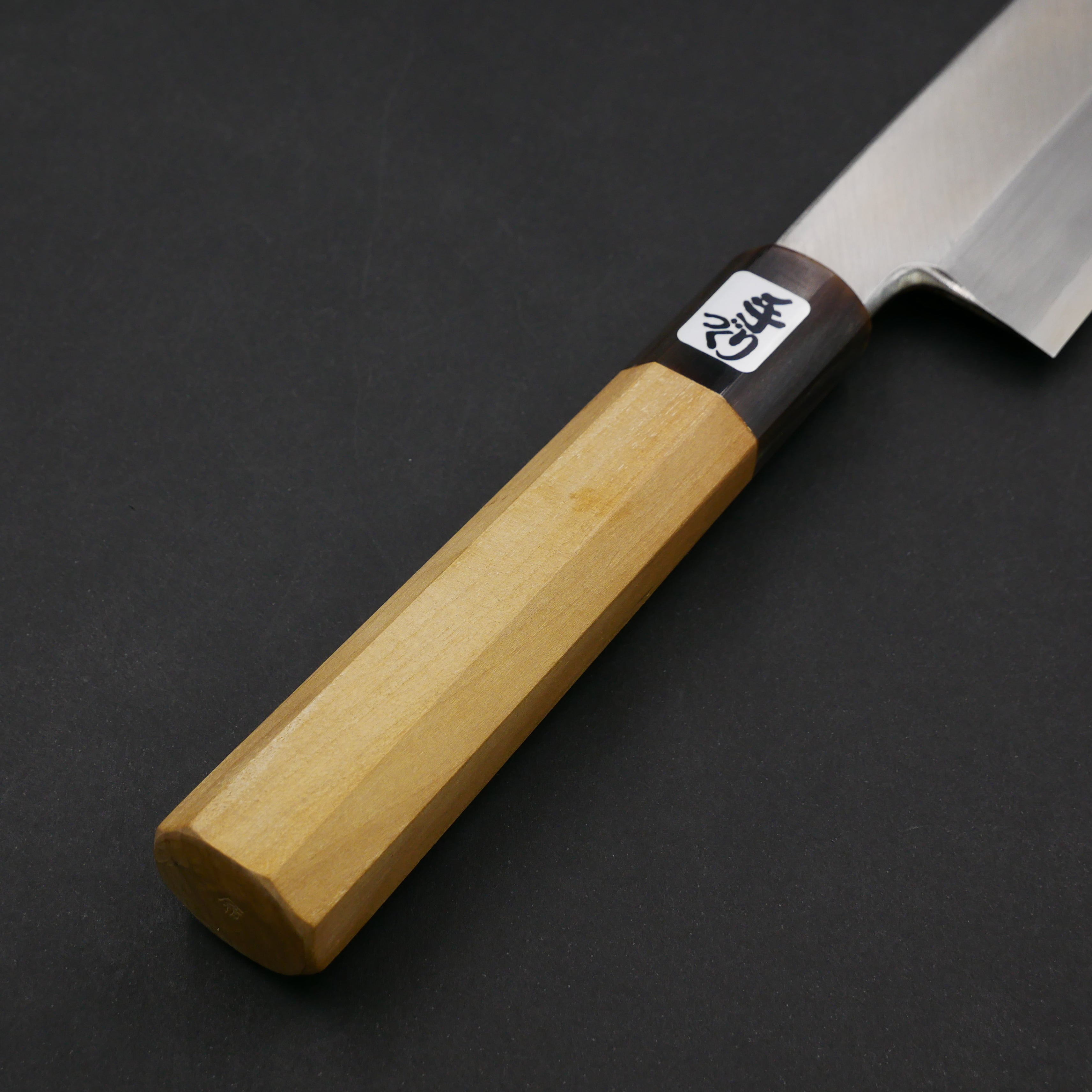 銀三鋼 鎌形薄刃 朴八角柄 – つば屋庖丁店