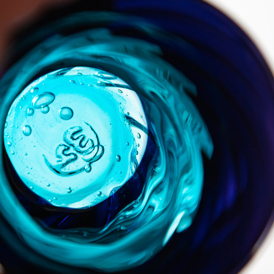 ガラス専門店｜琉球ガラス工房｜青の洞窟 底穴 モールグラス sake cup