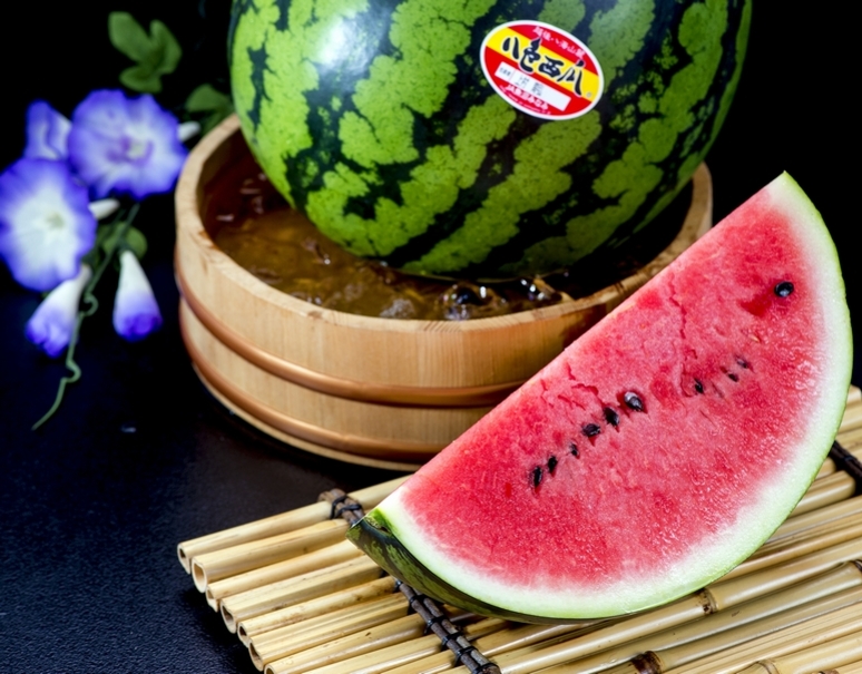 JAみなみ魚沼 「八色西瓜」新潟県産 大玉 2Lサイズ2玉 計約15kg 優等級