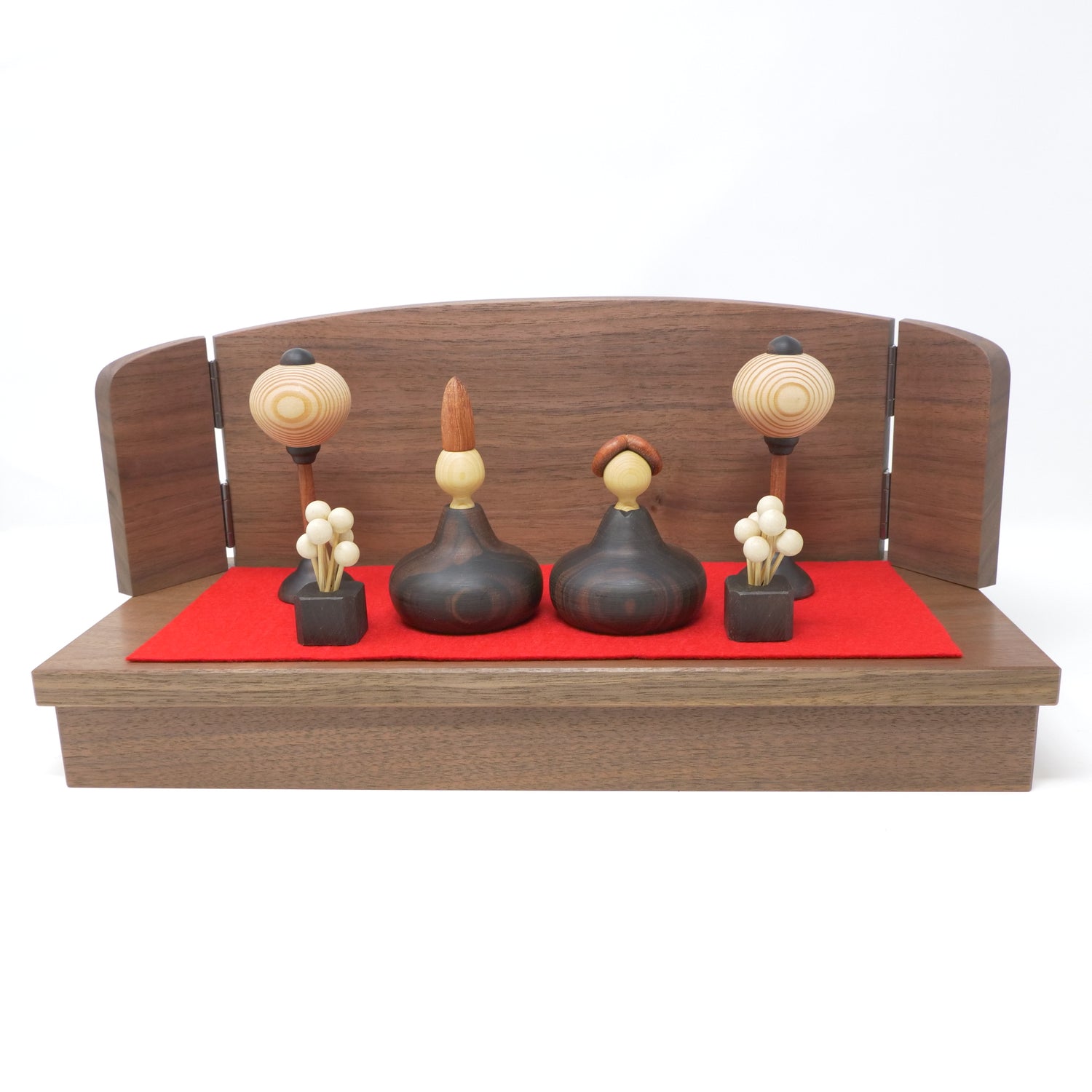 ろくろ細工の三浦木地 ：雛人形】ひな一段セット 新 コクタン（限定品