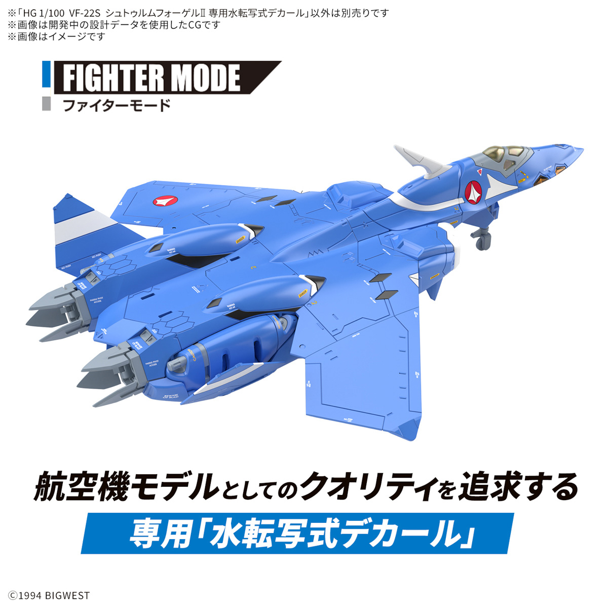 HG 1/100 VF-22S シュトゥルムフォーゲルII 専用水転写式デカール