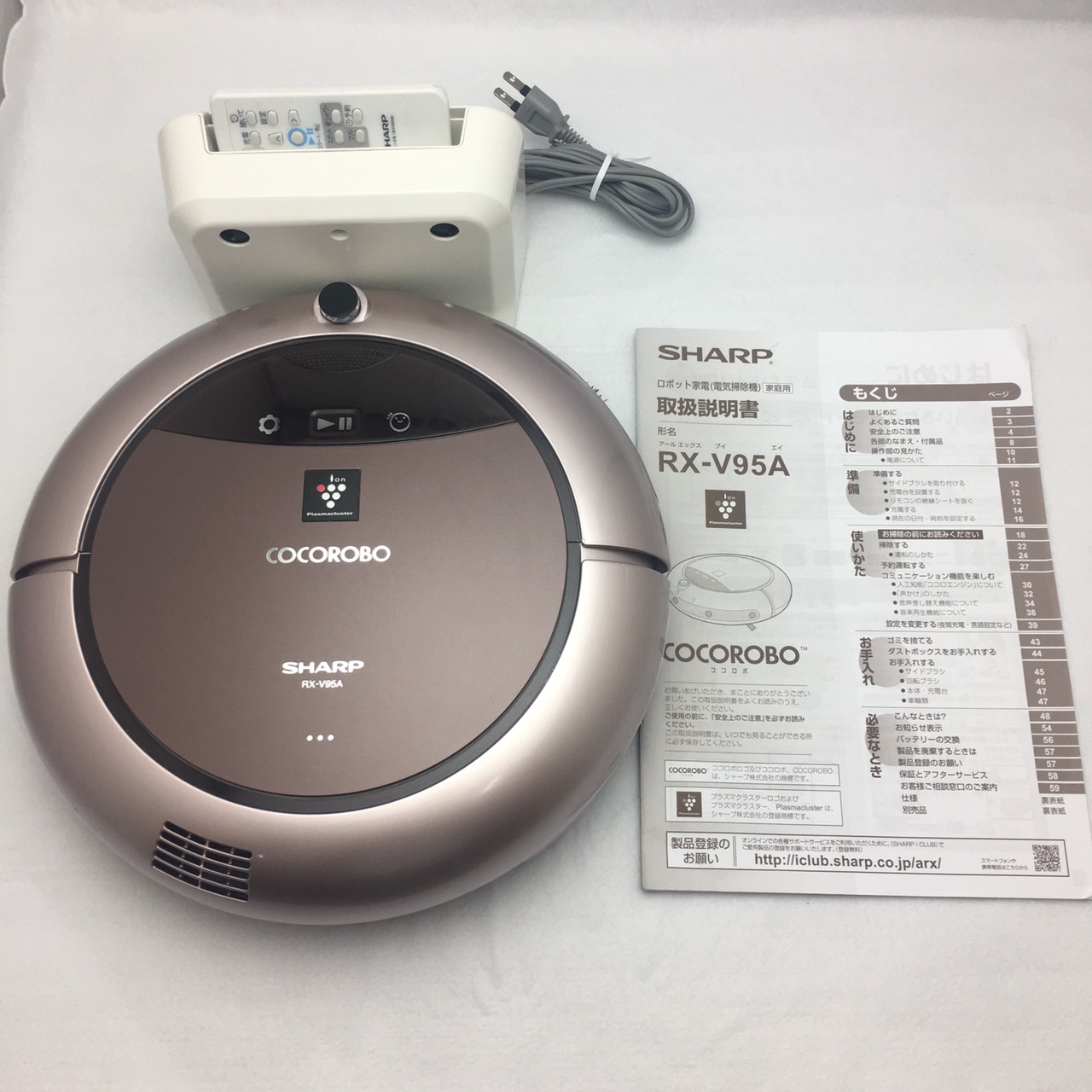 2018年製 SHARP シャープ ロボット掃除機 COCOROBO(ココロボ) RX-V95A