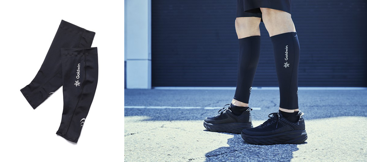 GoldwinにC3fitが融合「Goldwin Inspiration Calf Sleeves・Long