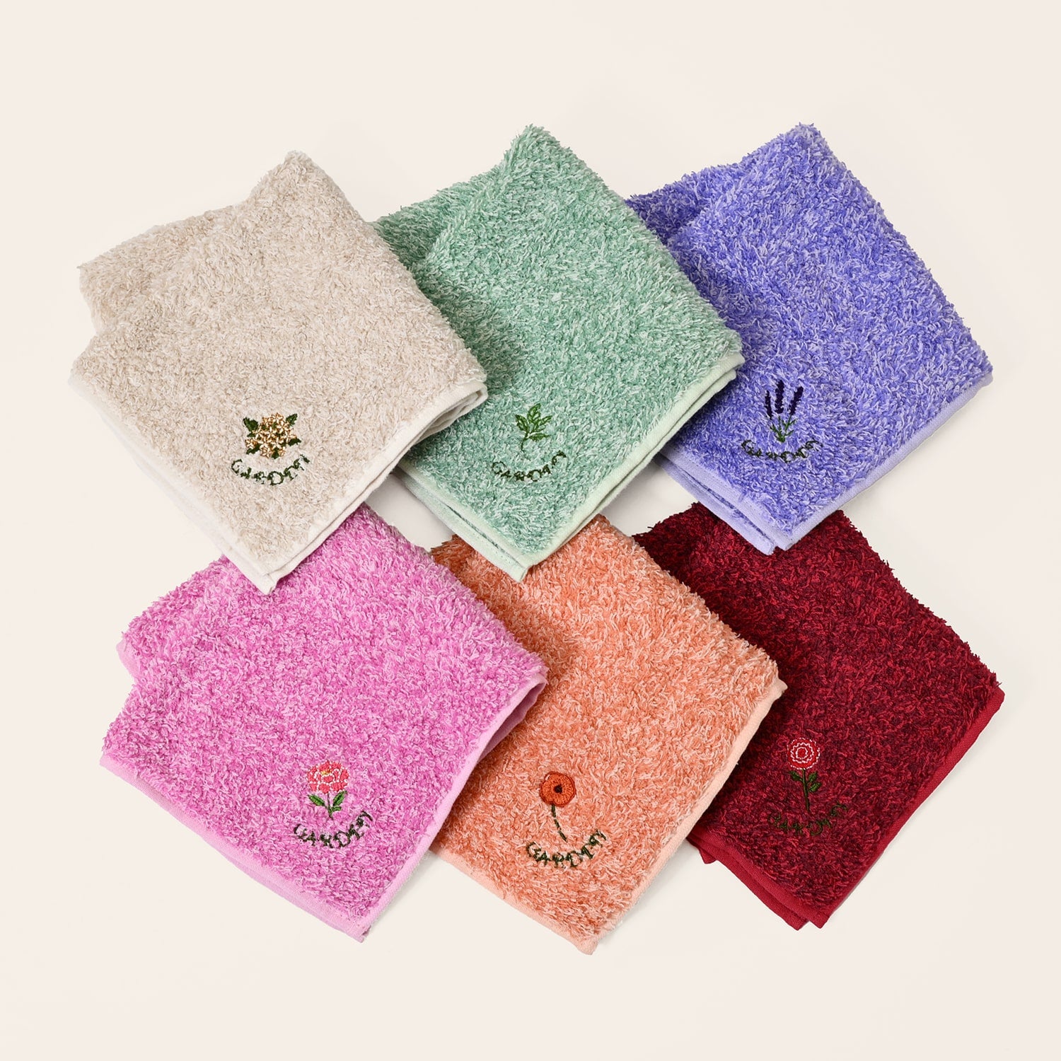 TRUE TOWEL【GARDEN】刺繍入りタオルハンカチ
