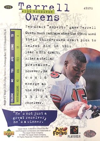 Terrell Owens (True) Rookie Cards - True Rookie Cards