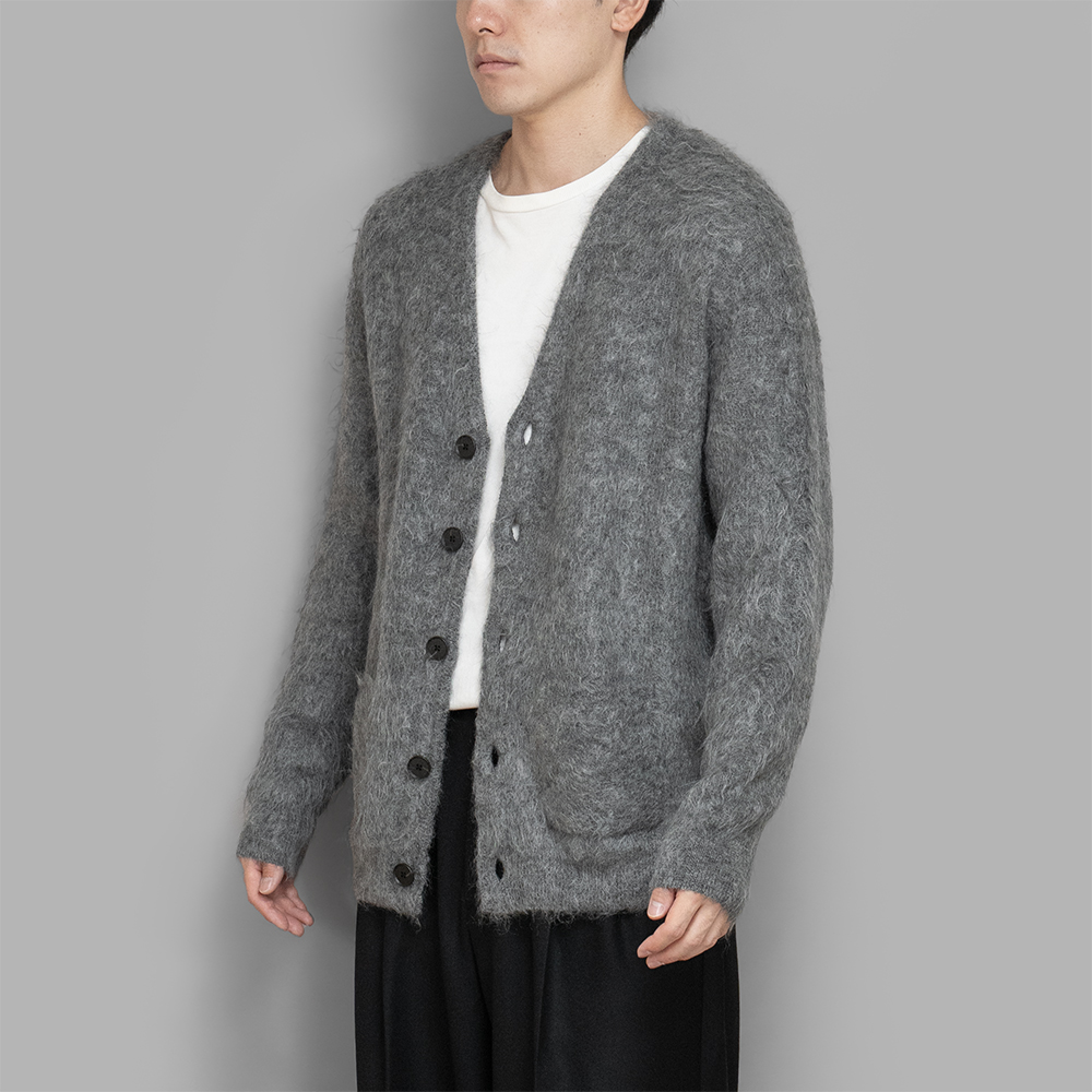 ssstein / Kid Mohair Knit V Neck Cardigan (Grey) | twelve