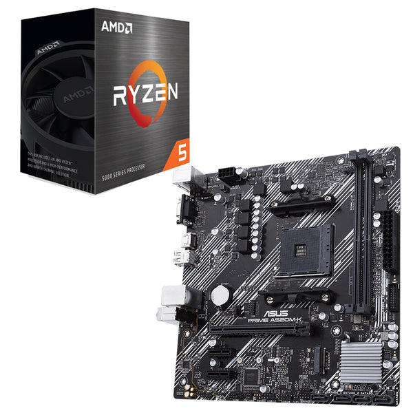 AMD Ryzen 5 5600 & Asus Prime A520M-K (3 Year Warranty) **Instock