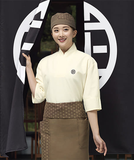 全5色】和風シャツ（Vネック・男女兼用・HACCP対応）※在庫無くなり