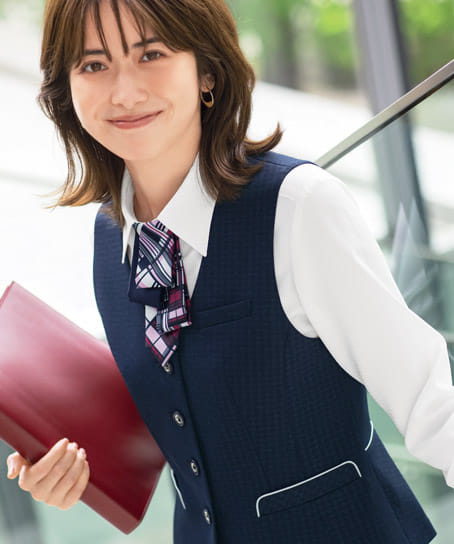 全2色】ベスト（ニット・エコ） S04650 | 事務服・会社制服の通販なら