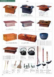 江戸型火鉢(蓋付）欅無垢 漆摺仕上火鉢（商品番号9-87-8）