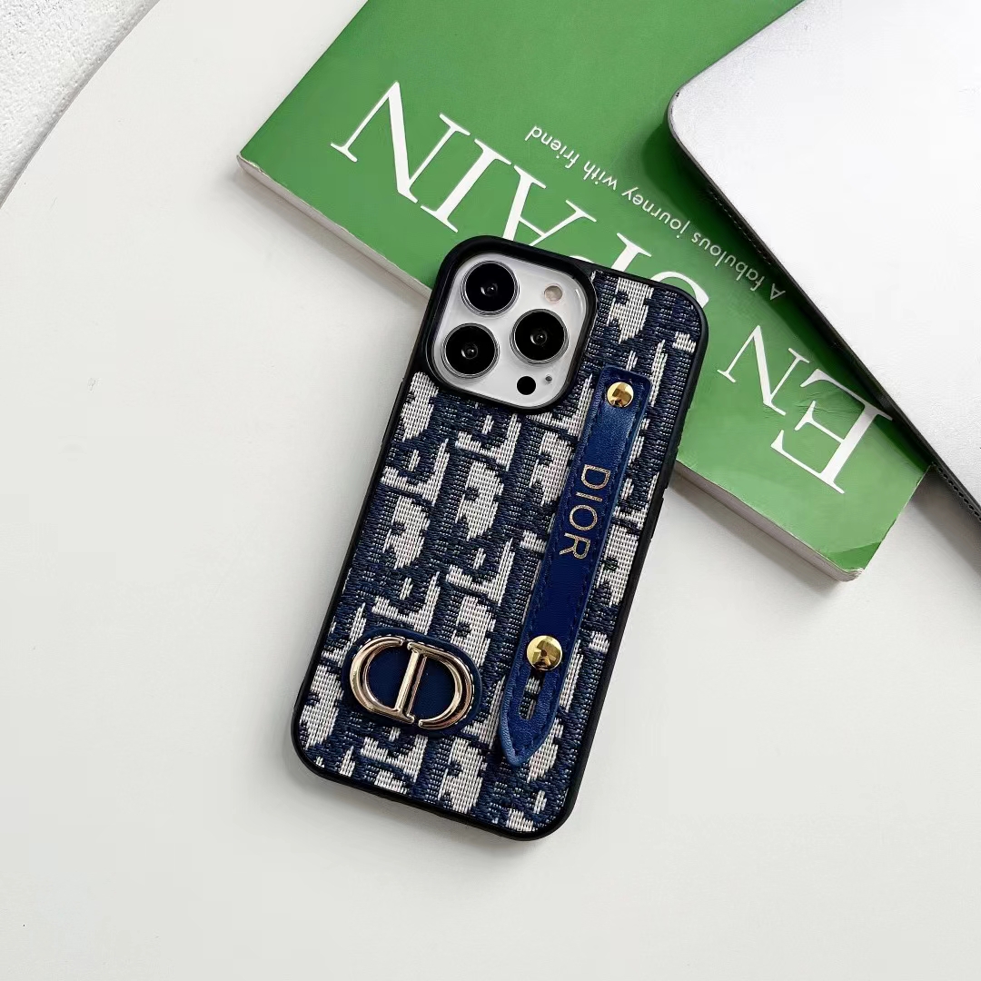 Dior Phone Case iPhone 13 11 12 14 15 Pro Max Plus Hand Strap