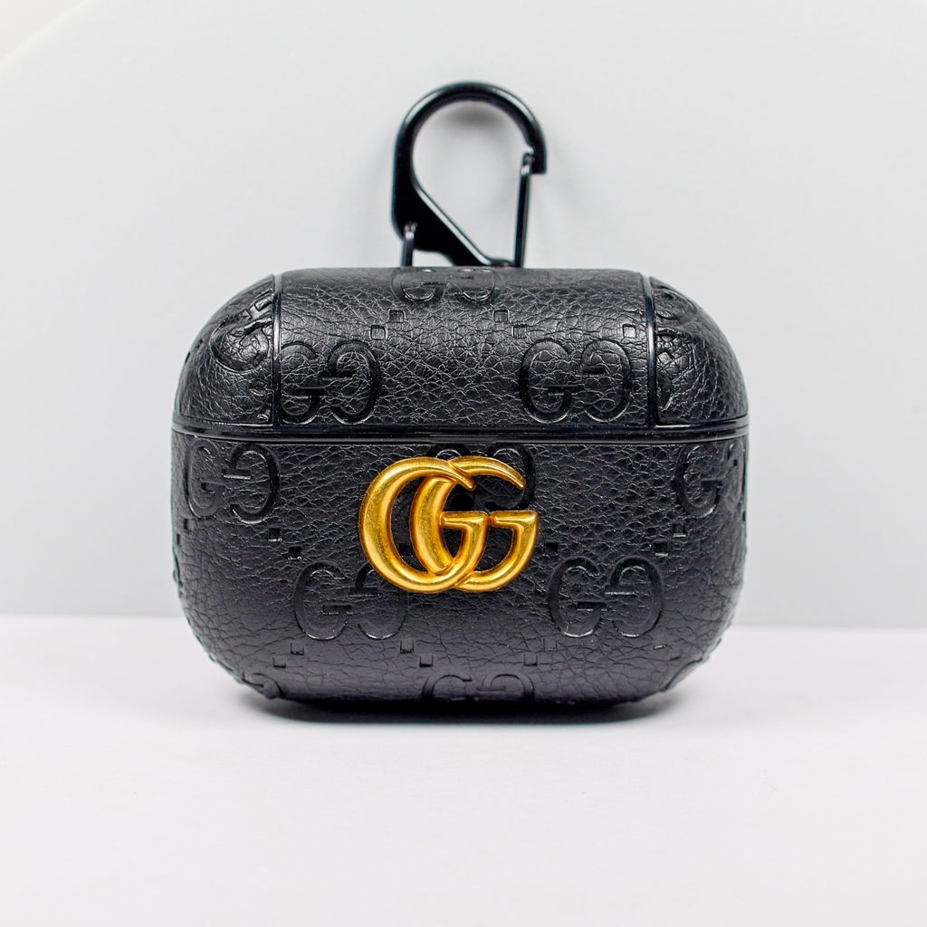 Designer AirPods 2-3-Pro Case GG Black | uCaseSpot