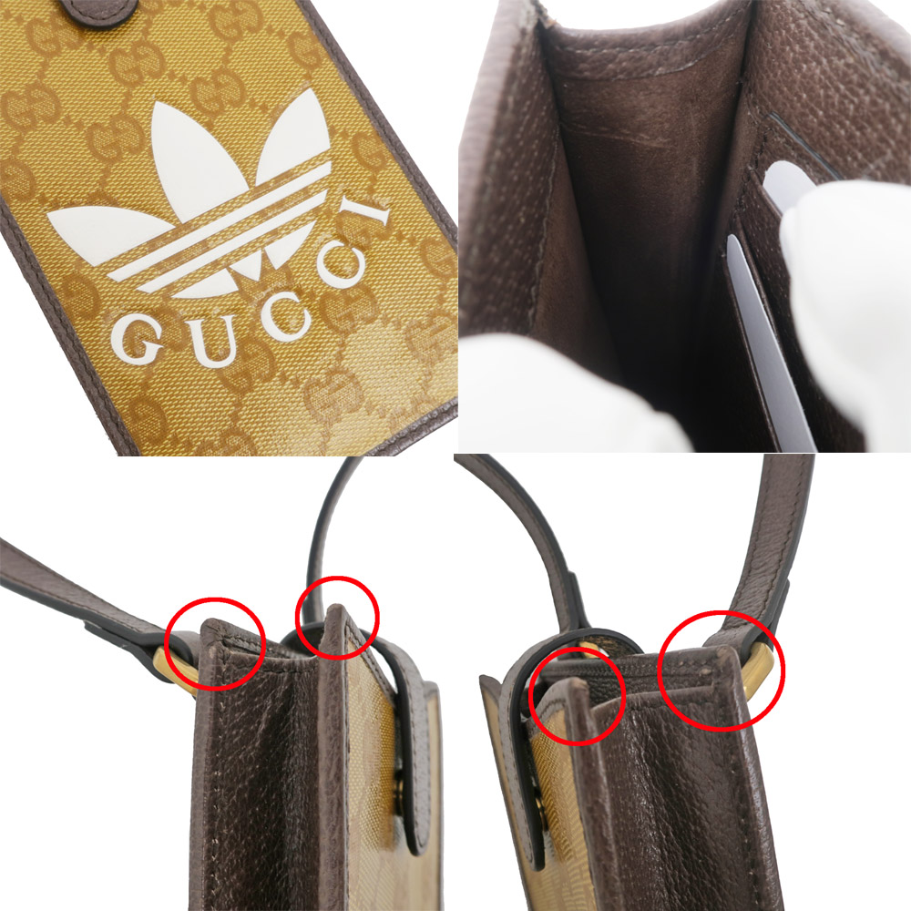 名東】【GUCCI】グッチXアディダス スマートフォンケース ショルダー