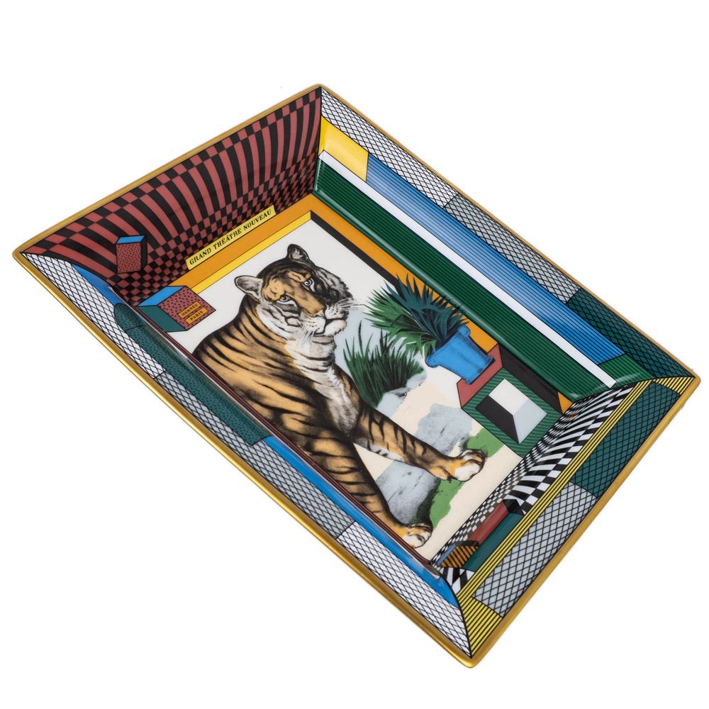 名東】【HERMES】エルメス 小物入れ GRAND THEATRE NOUVEAU 王者の虎