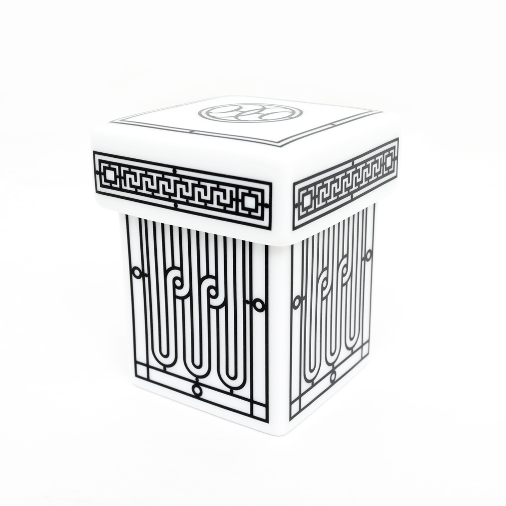 名東】【HERMES】エルメス シュガーボックス H DECO ホワイト ブラック