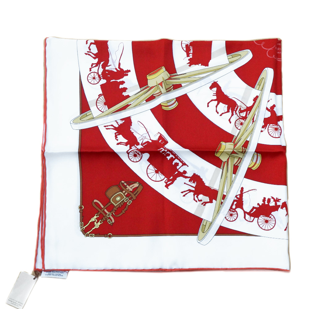 栄】【HERMES】エルメス H981167S 12 カレ70 車輪でめぐるパリ 大判