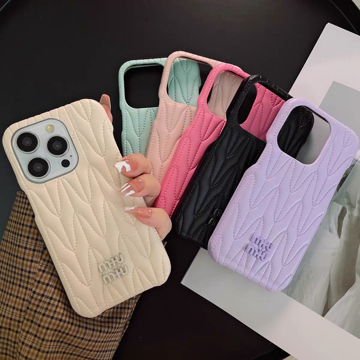 ミュウミュウ iPhone14 Pro Maxケース Miumiu iPhone15proケース