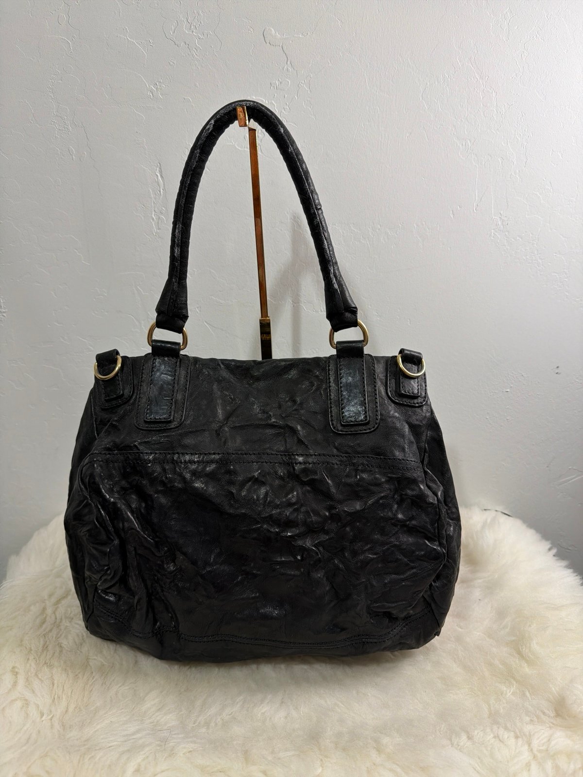 Givenchy Pandora Bag black leather size | Mercari