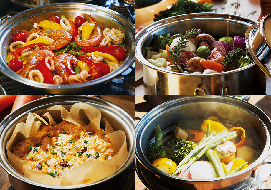 究極のステンレス鍋『サラダマスター』の実物を店頭に展示しました