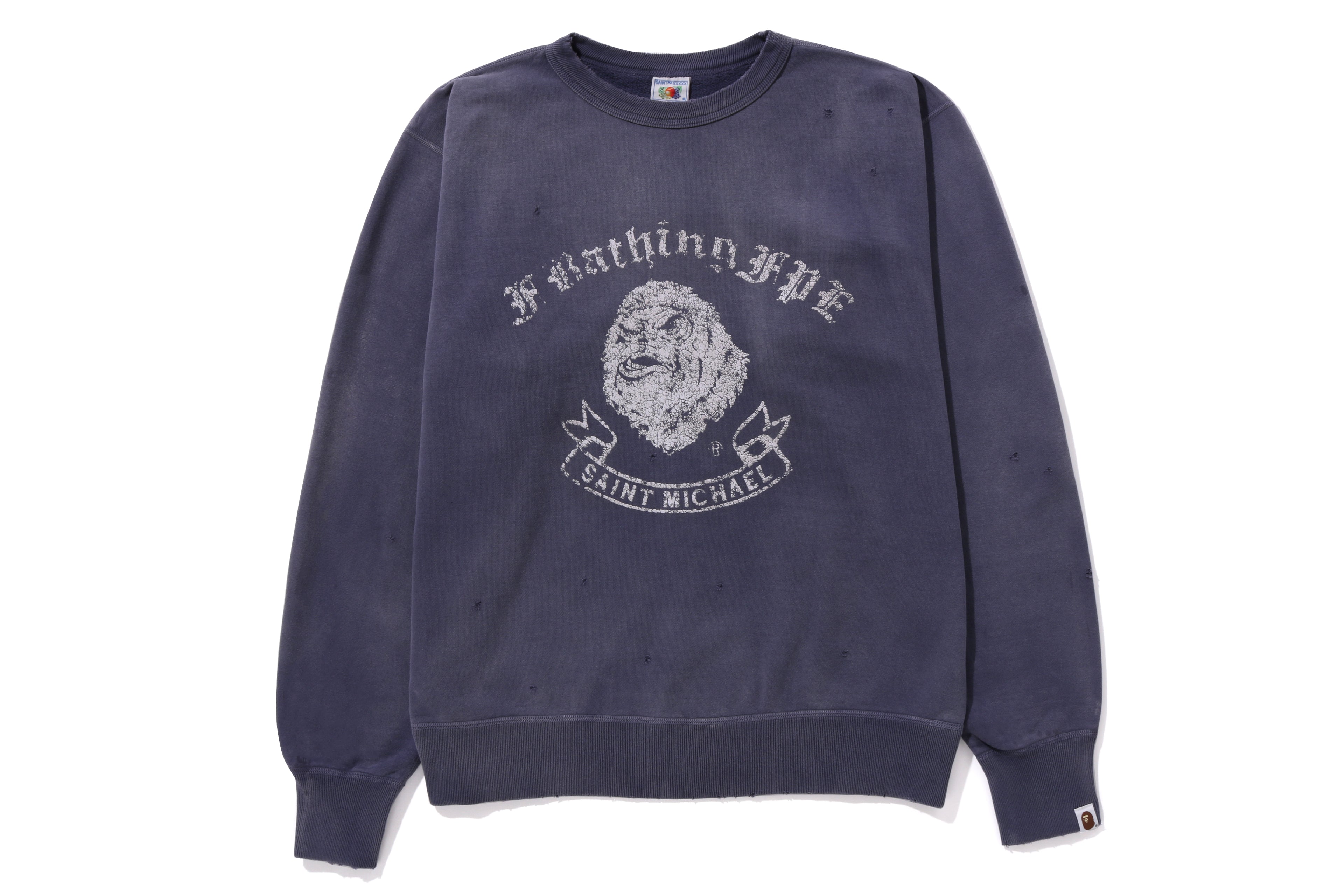 A BATHING APE® X Saint Mxxxxxx Gorilla Crewneck | Bape official