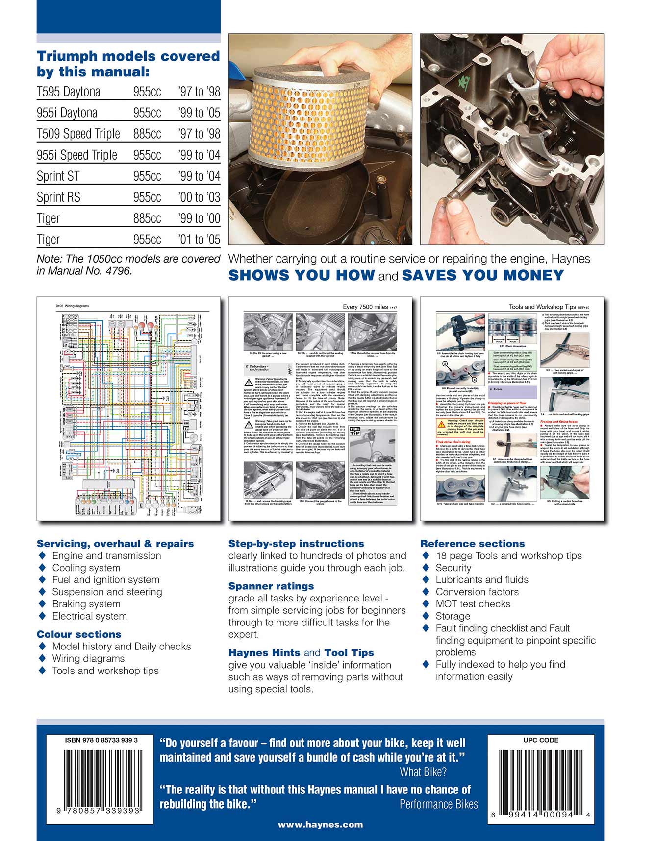 Triumph Fuel Injected Triples (1997-2005) Haynes Repair Manual