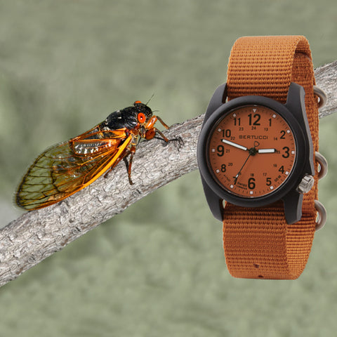 11118 DX3® Field™ - Cicada Orange™ Dial, Cicada Orange™ Nylon Band