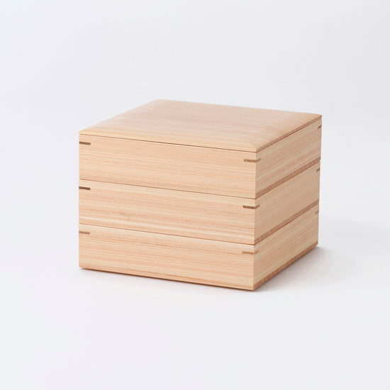 お重 東濃桧の重箱7寸3段 白木重箱 – 梅沢木材工芸社