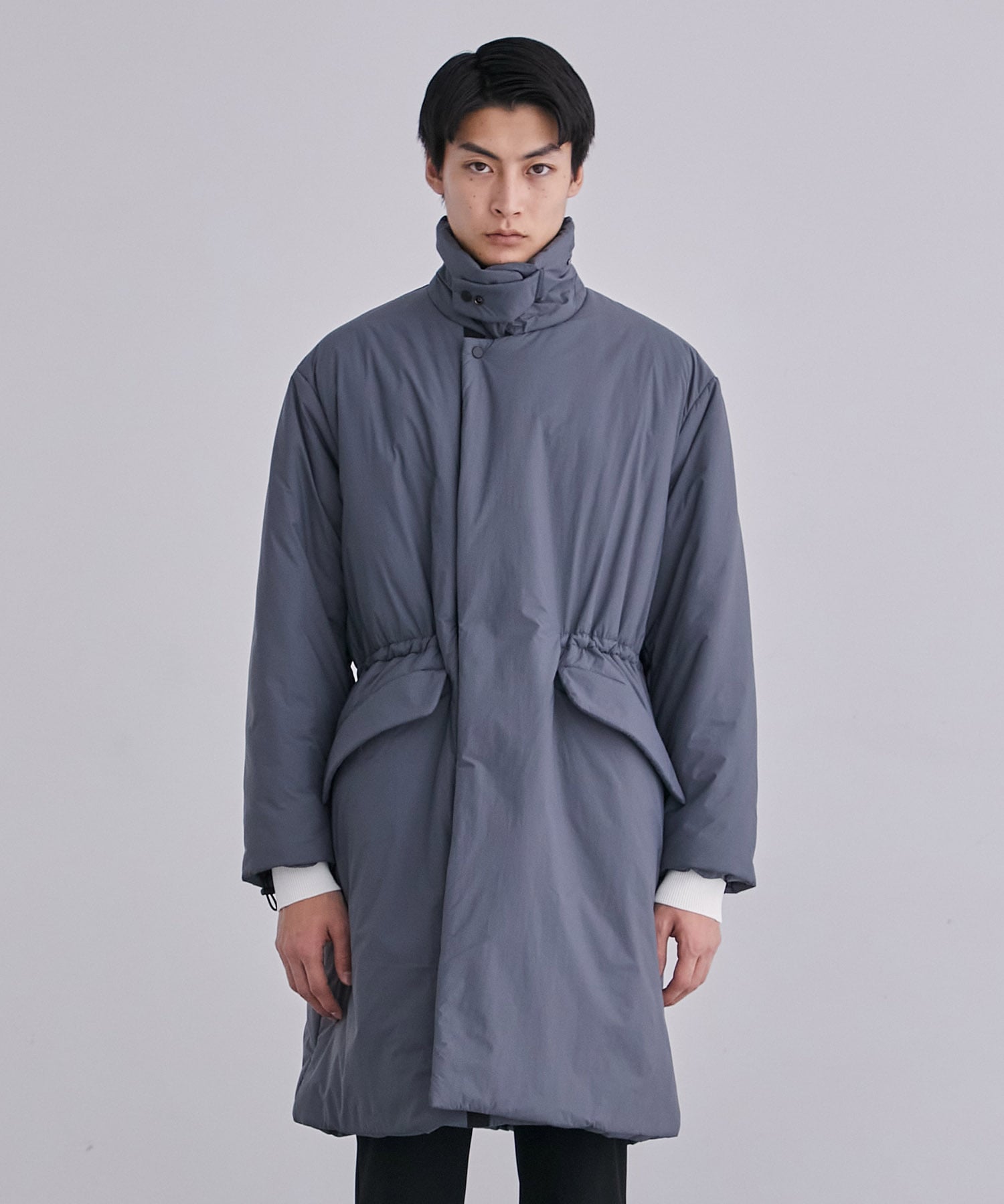 残りわずか｜再入荷なし〉PRIMALOFTステンカラーコート(1 BLUE GREY