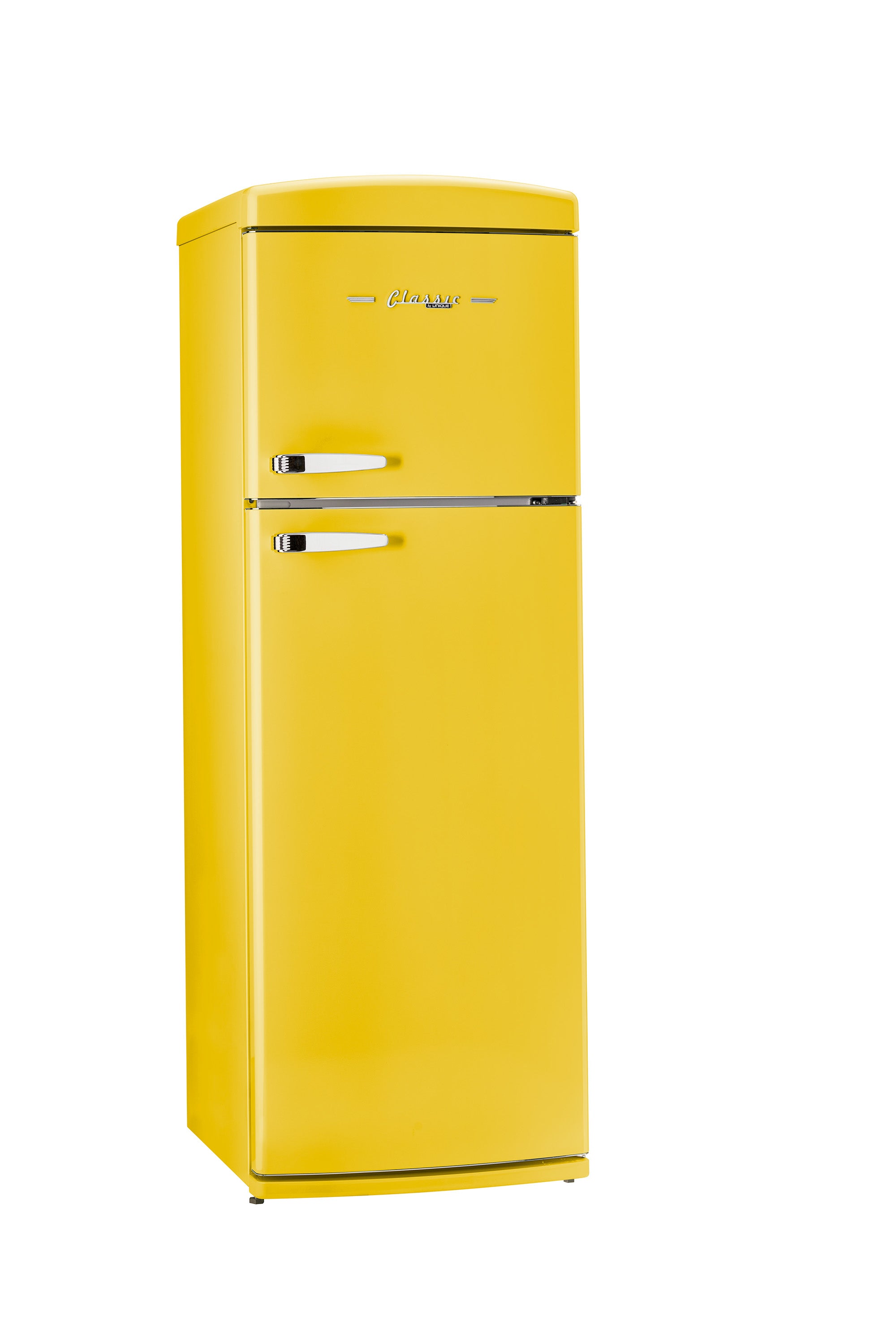 Unique 310L Canary Yellow Top Mount Refrigerator – Unique Appliances