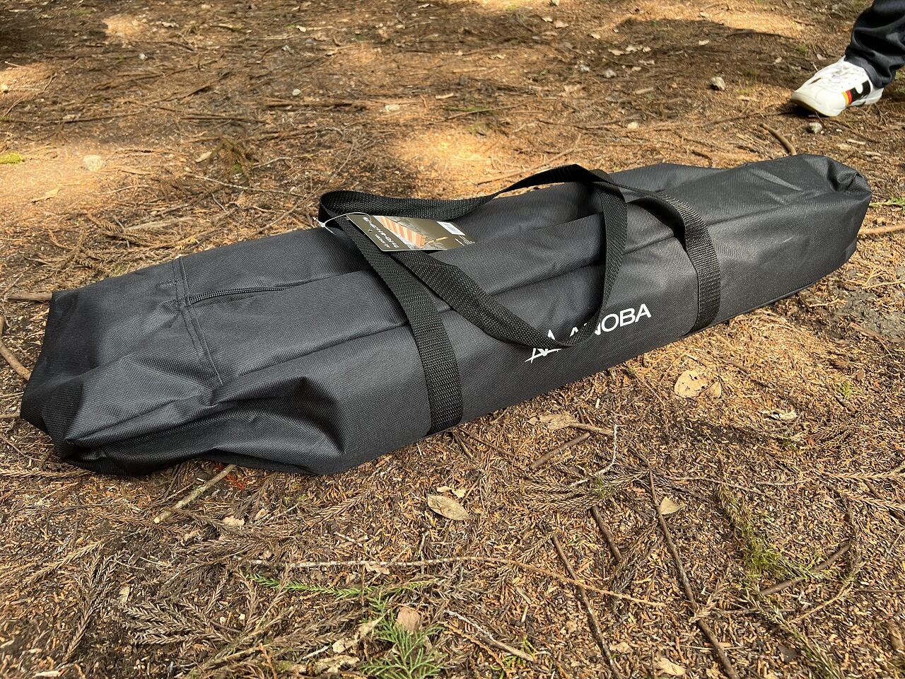 コンパクトに畳めてオシャレ ANOBA(アノバ)ウッドロールテーブルの