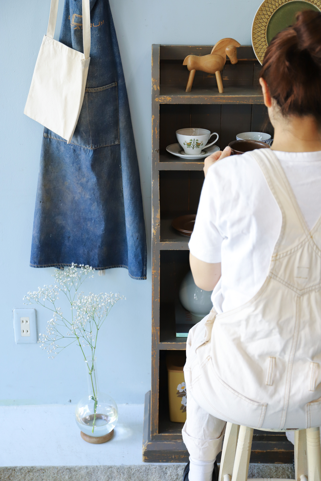 ヴィンテージ ブックシェルフ フレンチカントリー シャビーシック 本棚