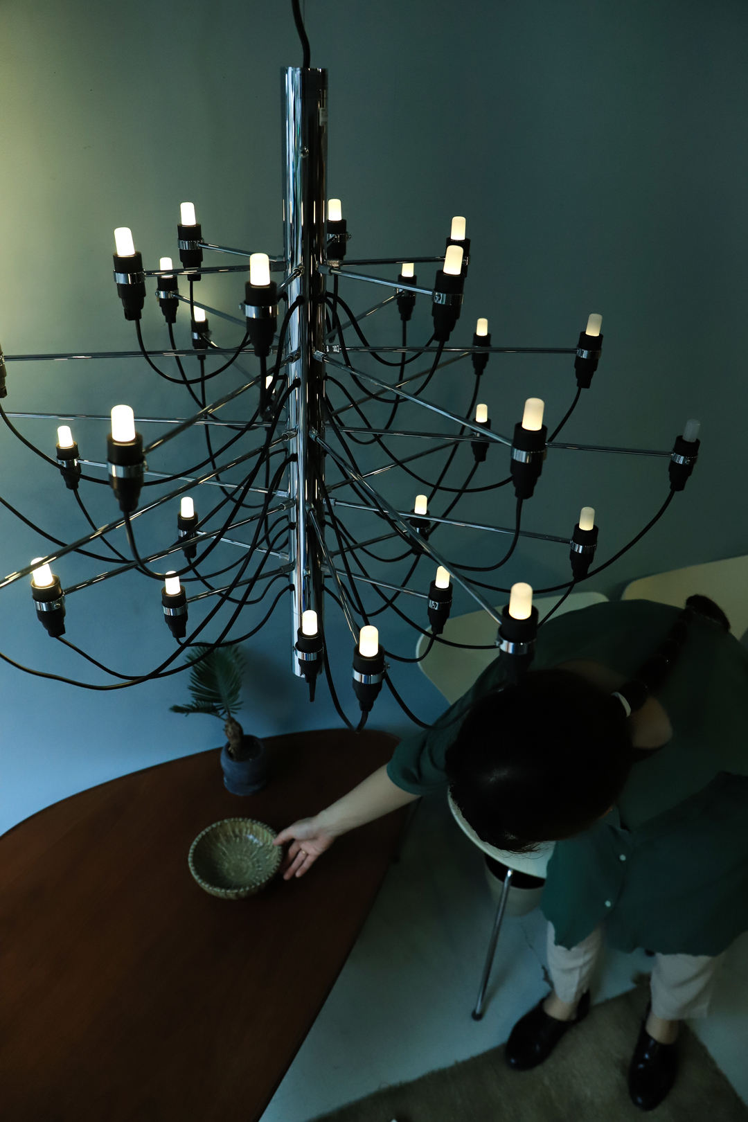 フロス シャンデリア クローム ジノ・サルファッティ 照明 イタリア