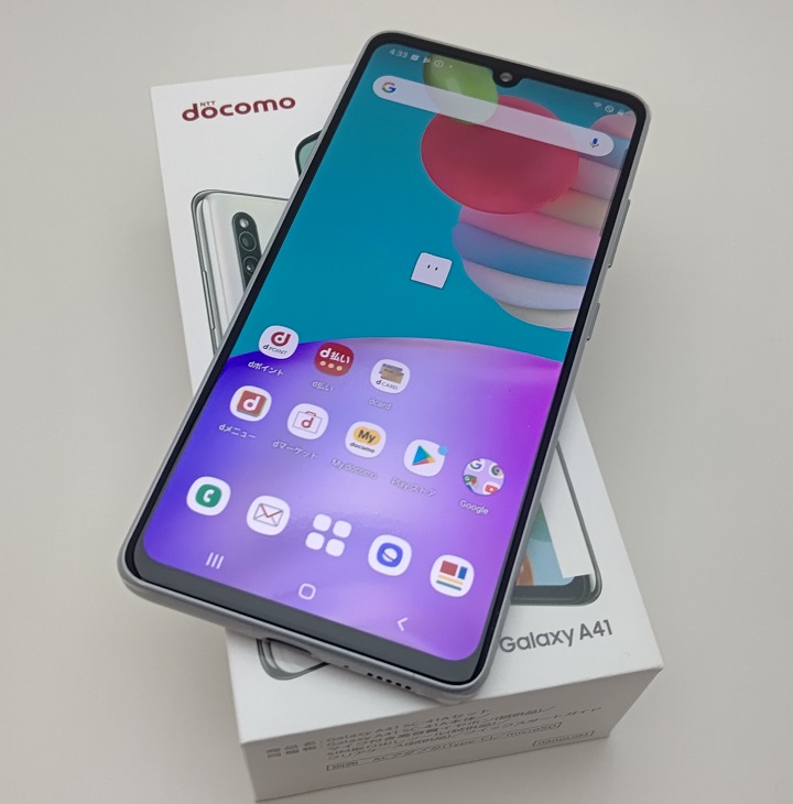 Galaxy A41（ドコモ版SC-41A）実機レビュー、使い方 – auやUQモバイル