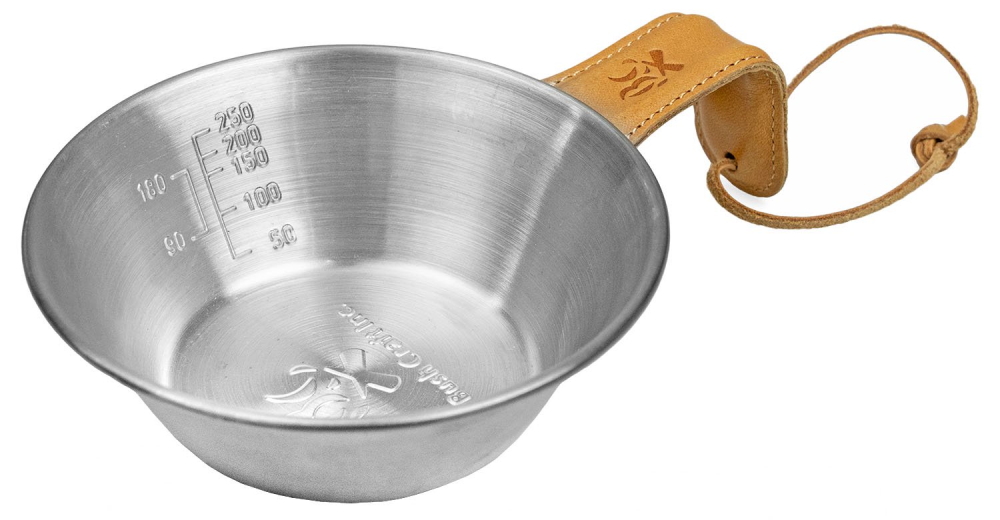 シェラカップ＆レザーハンドルカバー（ステンレス）ブッシュクラフト用