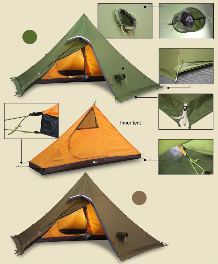 冬用モノポールテント、シル・ヘックスピーク ウィンター F6e