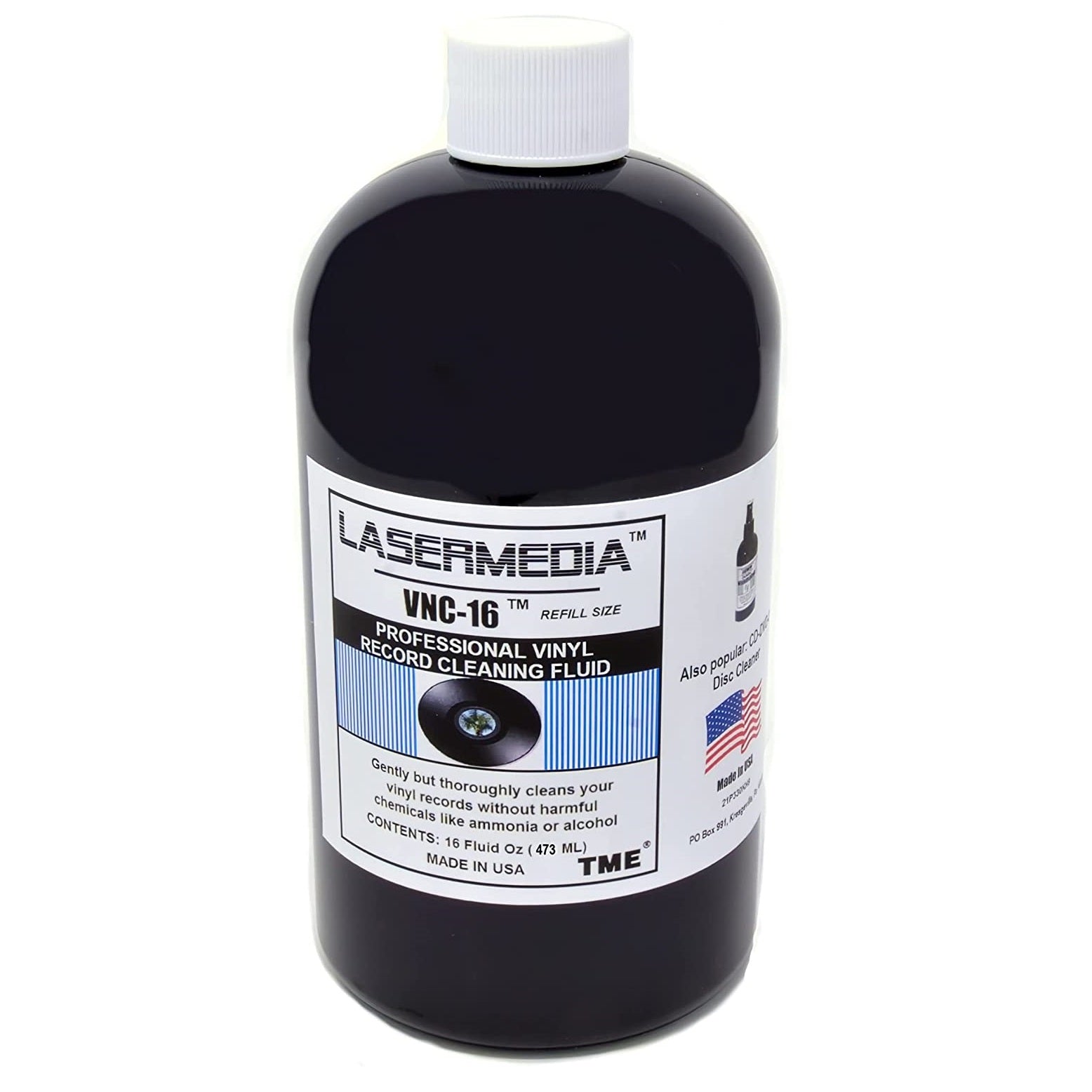 Lasermedia VNC-8 Vinyl Record Deep Cleaning Fluid 8 Oz Spray