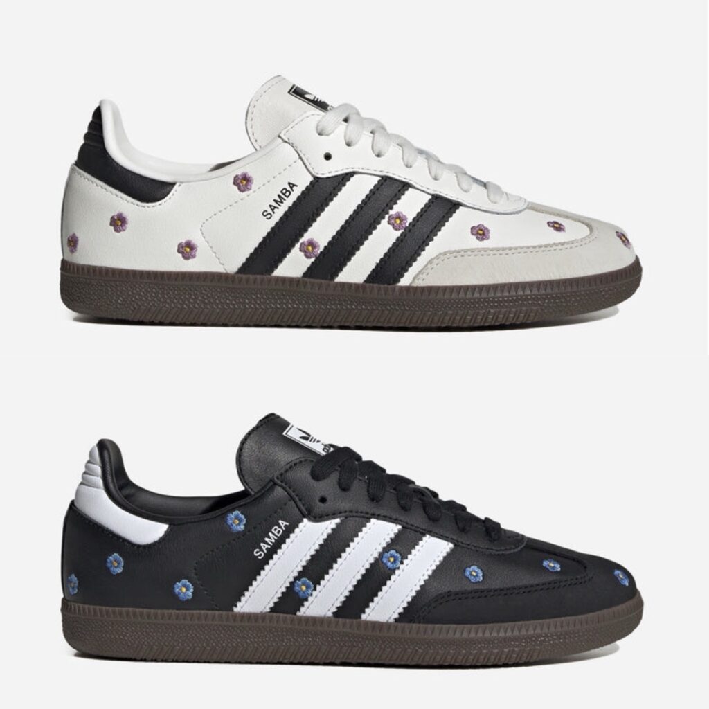 花刺繍のあしらわれた adidas Samba OG “Flower Pack”が国内8月9日より