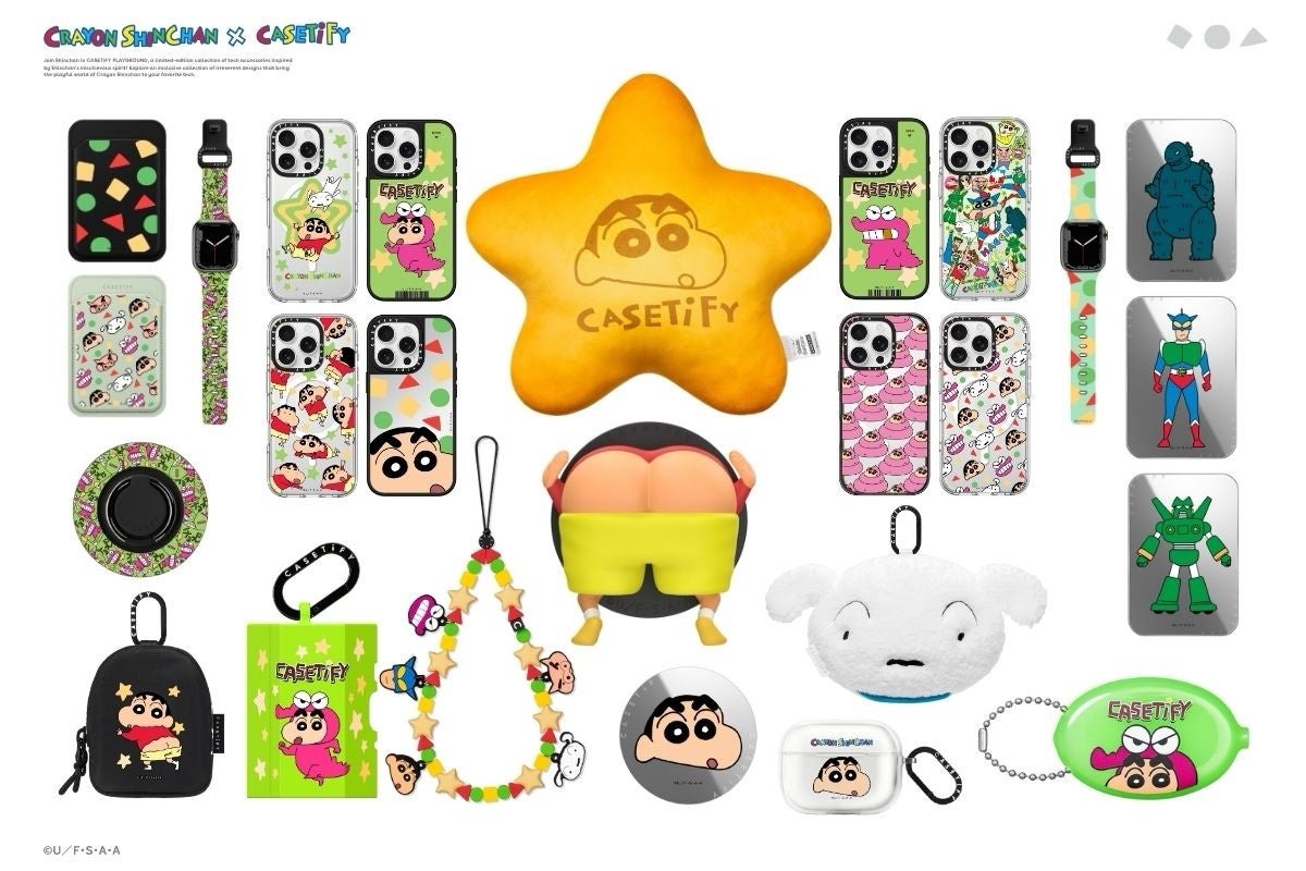 CASETiFY x クレヨンしんちゃん 初コラボテックアクセが国内8月20日