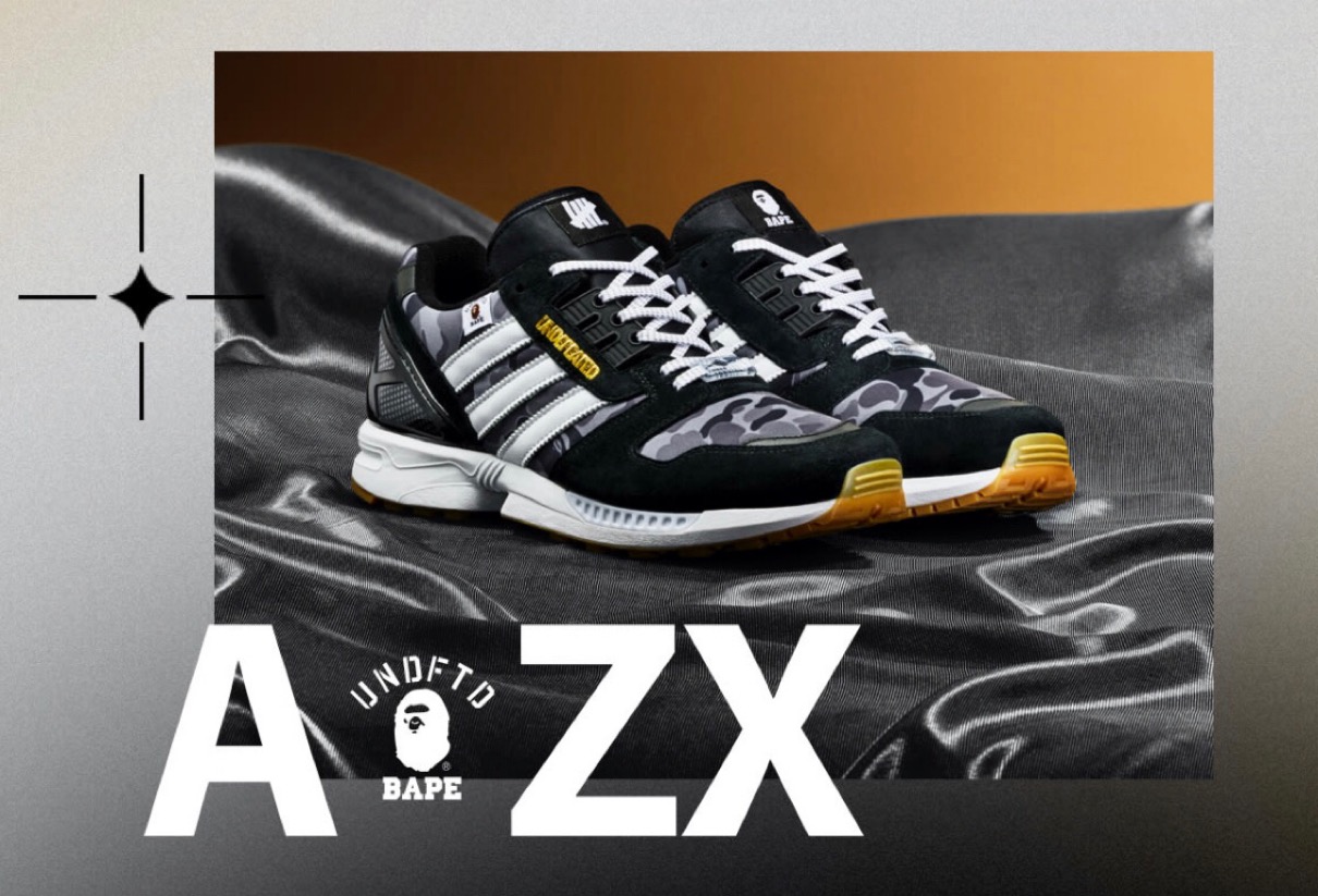 BAPE®︎ × UNDEFEATED × adidas】ZX 8000 & コラボコレクションが国内