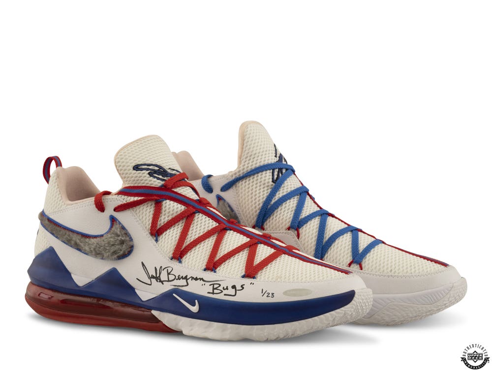 Jeff Bergman Autographed LeBron 17 Low Tune Squad Basketball Shoe