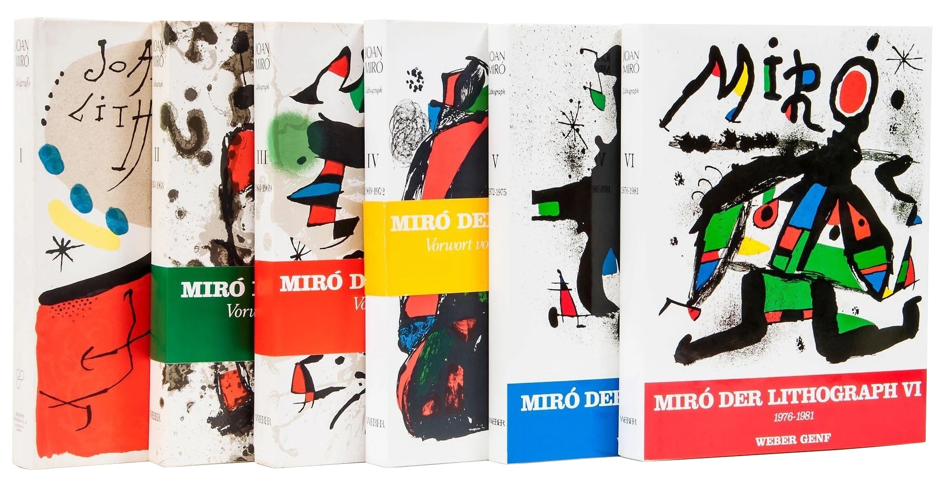 MIRO Lithographs I-VI | JOAN MIRO, Cramer, Queneau, Leiris, Mourlot