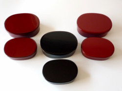 輪島漆塗り 二段お弁当箱 本朱（赤） 入れ子になりコンパクト収納