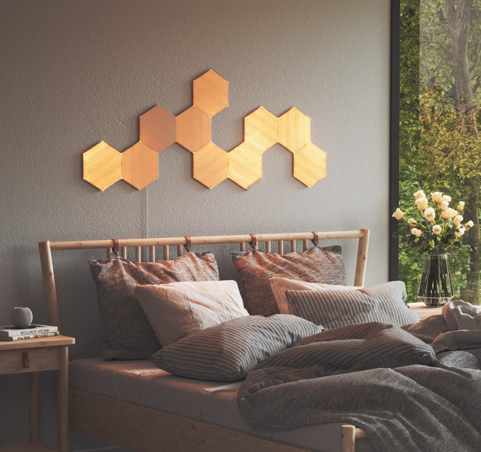 Nanoleaf Elements (Wood Panels) | Smart LED Light Panel Kit (7
