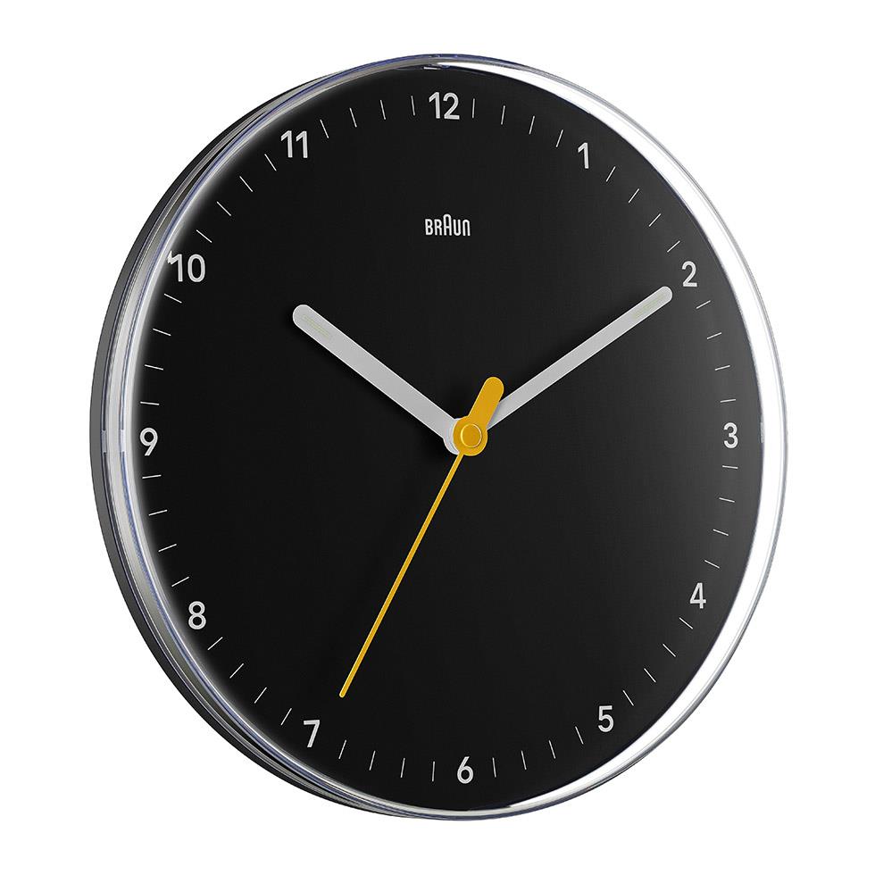BC26 Braun analogue wall clock - black – US - Braun Clocks & Watches