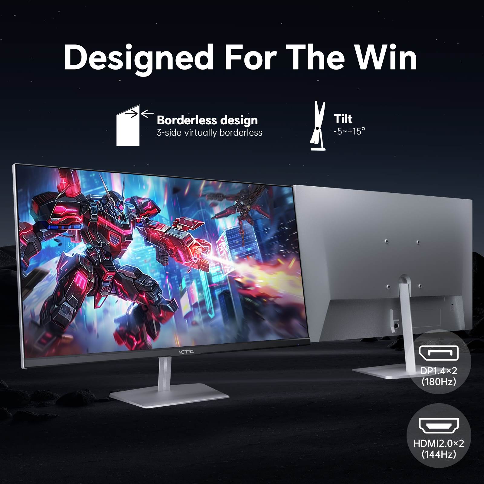 KTC 24.5 inch 360Hz/400Hz OC Fast IPS FHD Gaming Monitor HDR 400 | H25