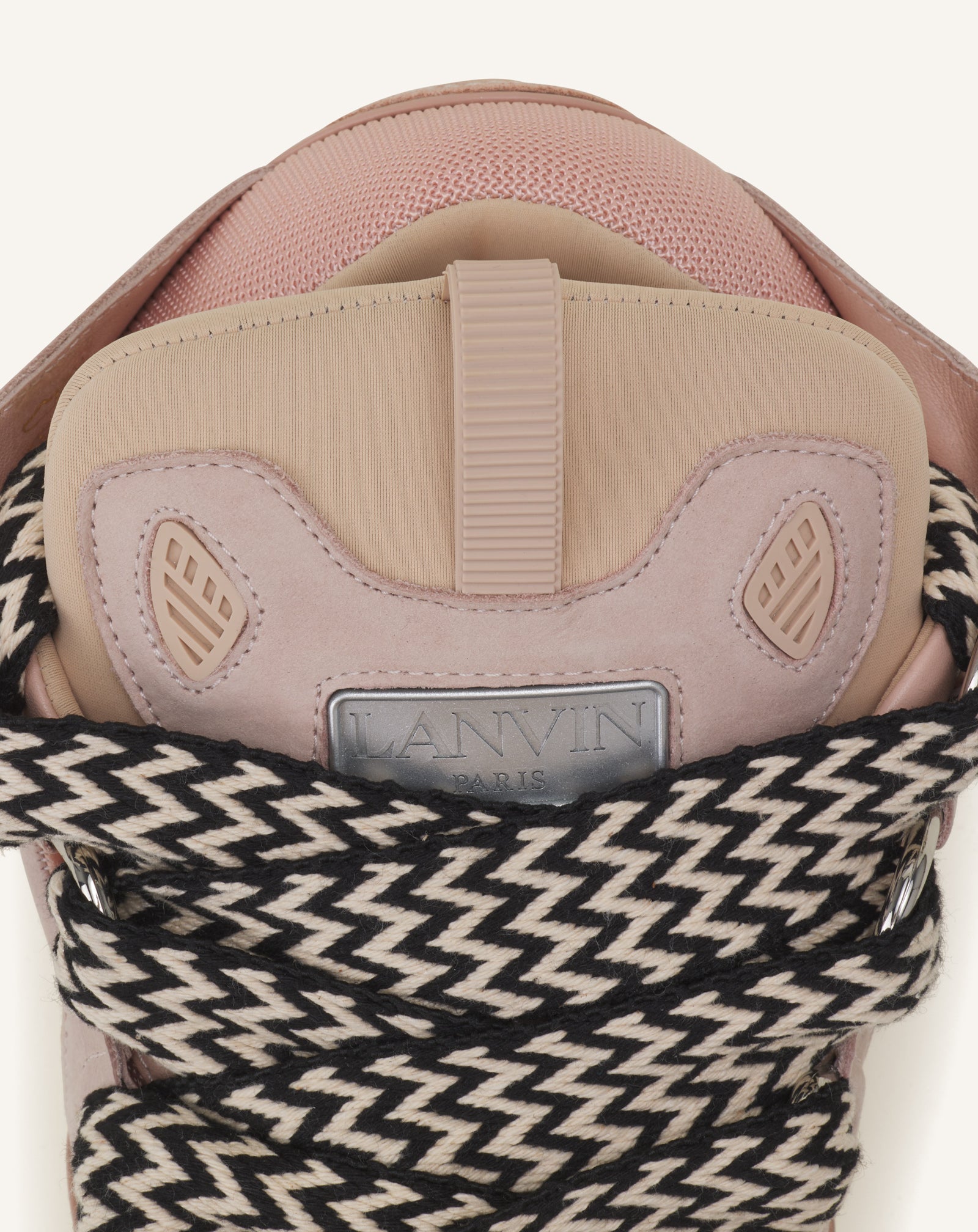 Pink Leather Curb Sneakers | Lanvin