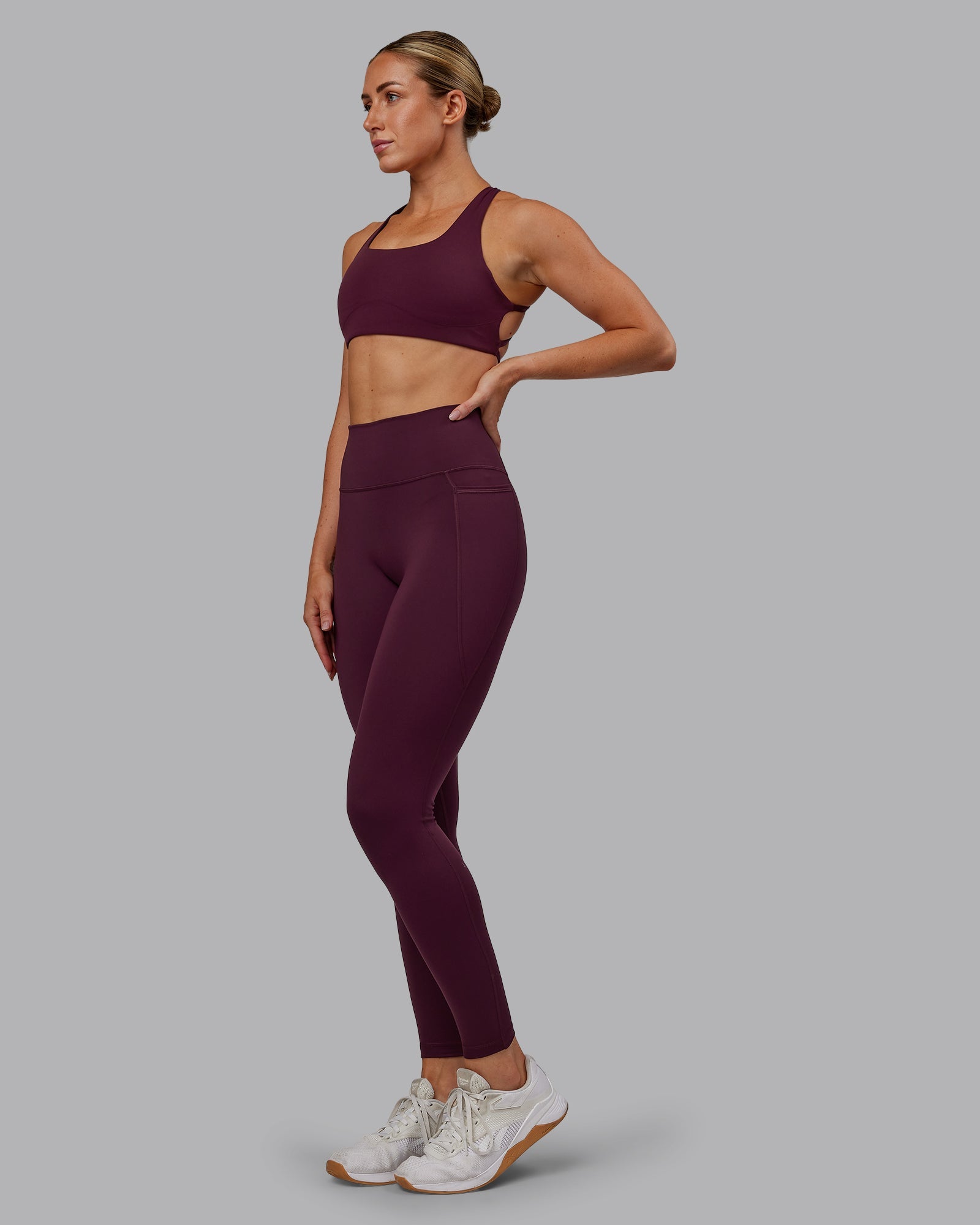 Fusion Ultra High-Rise Full Length Legging Pockets - Cherry