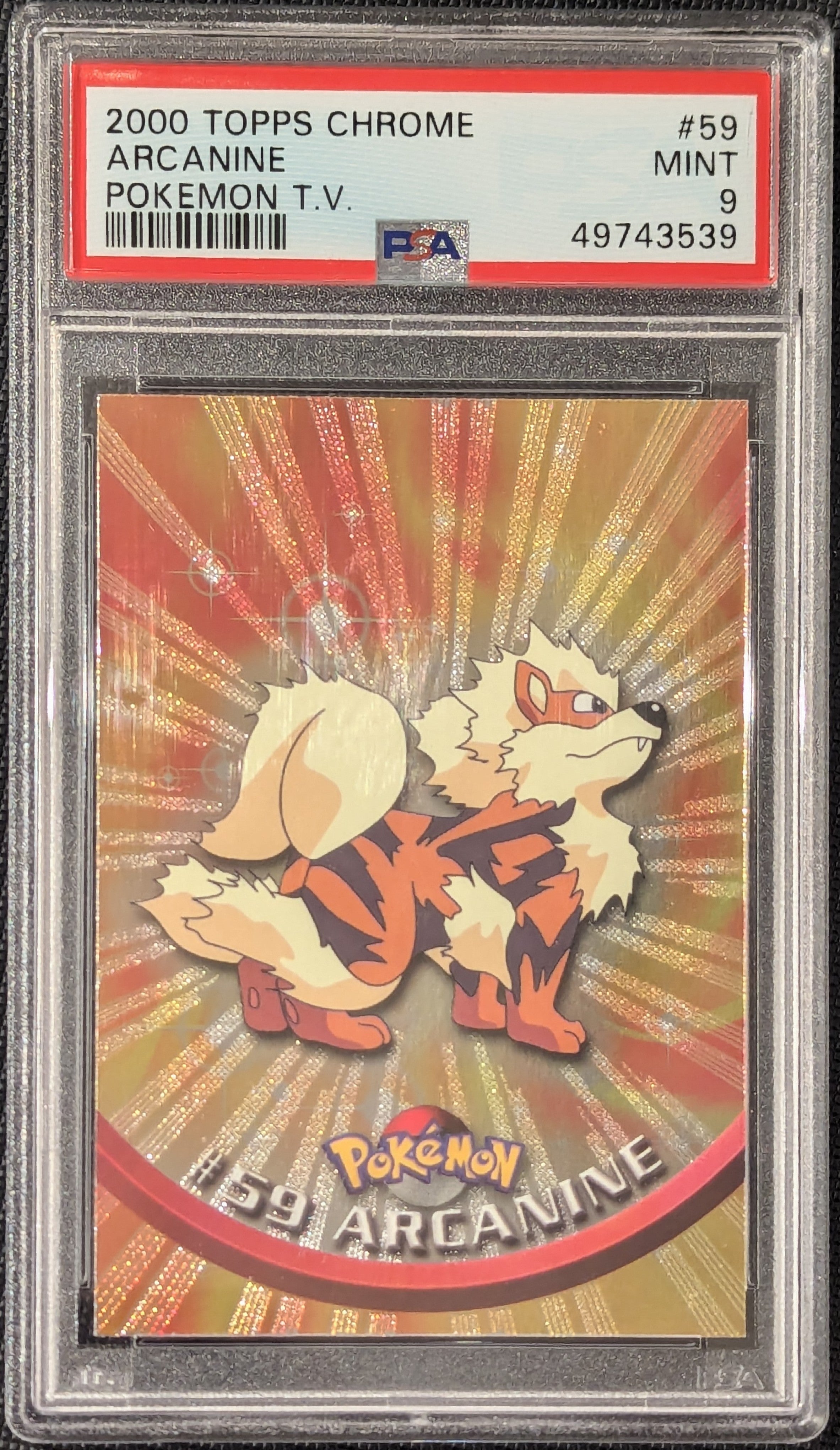 Pokemon TCG Graded Card: 2000 Arcanine TV #059 English PSA 9